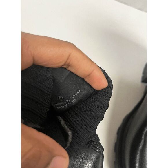 Lulus Jerico Black Slip-On Ankle Boots Size 7 1/2 - Picture 5 of 10